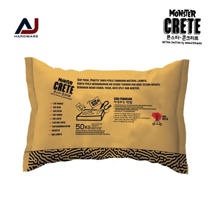Semen Instan Mortar Beton Instan Monster Crete 50 Kg K-300