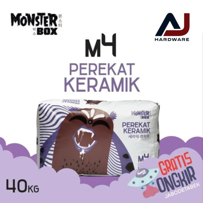 Semen Instan Mortar Perekat Keramik Granit Lem Keramik MonsterBox M4