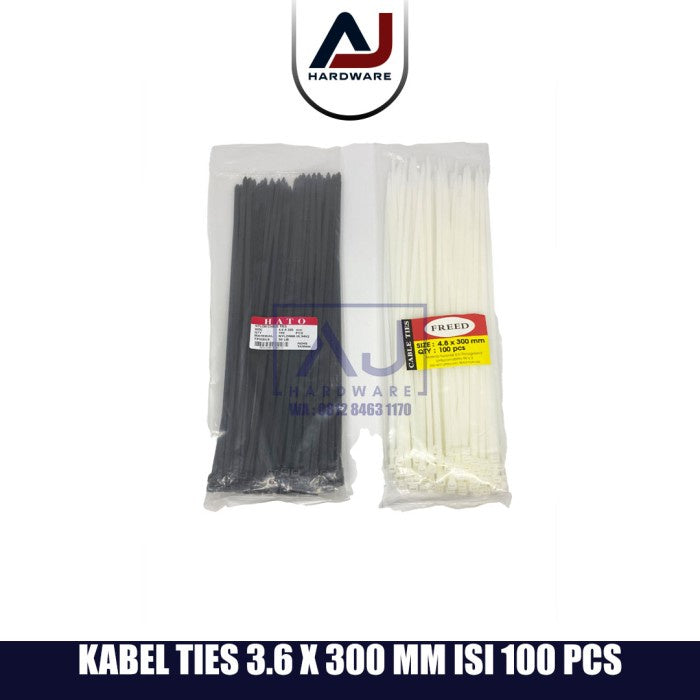 Kabel Ties Tebal Hato Kabel Tis 30 cm 100 pcs Cable Tie 3,6 x 300 mm