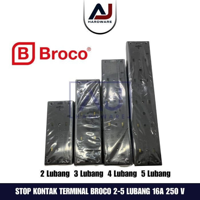 Stop Kontak Terminal Broco 5 Lubang 16A 250V SNI 15350 NCP Arde Colokan