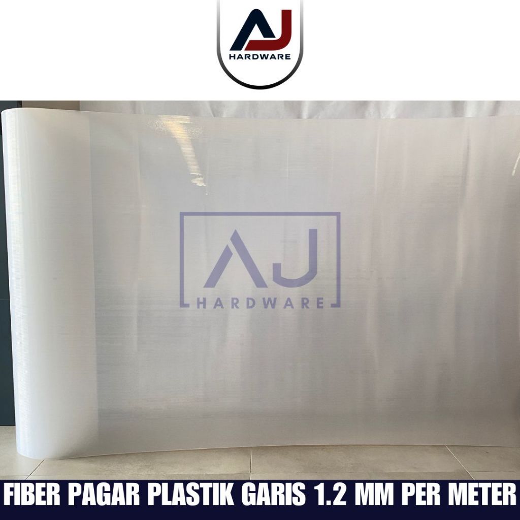 Penutup Pagar Rumah Fiber Garis Plastik Penutup Serbaguna Tebal 1.2 MM Lebar/Tinggi 1 Meter Dijual Per Meter