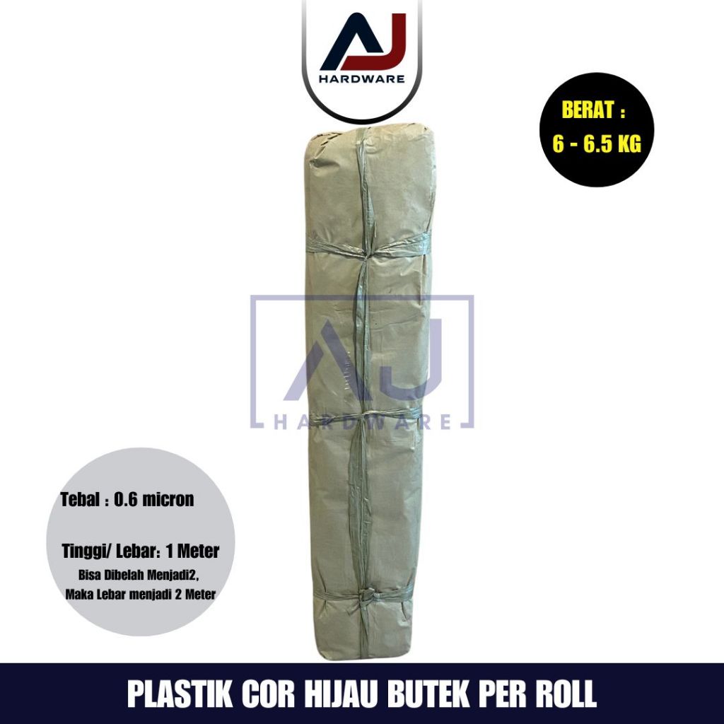Plastik Cor Hijau Butek ± 6 7 Kilogram Tebal Termurah Grosir Per Roll Plastik Bangunan Penutup Furniture