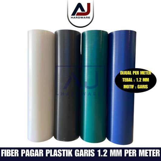Penutup Pagar Rumah Fiber Garis Plastik Penutup Serbaguna Tebal 1.2 MM Lebar/Tinggi 1 Meter Dijual Per Meter