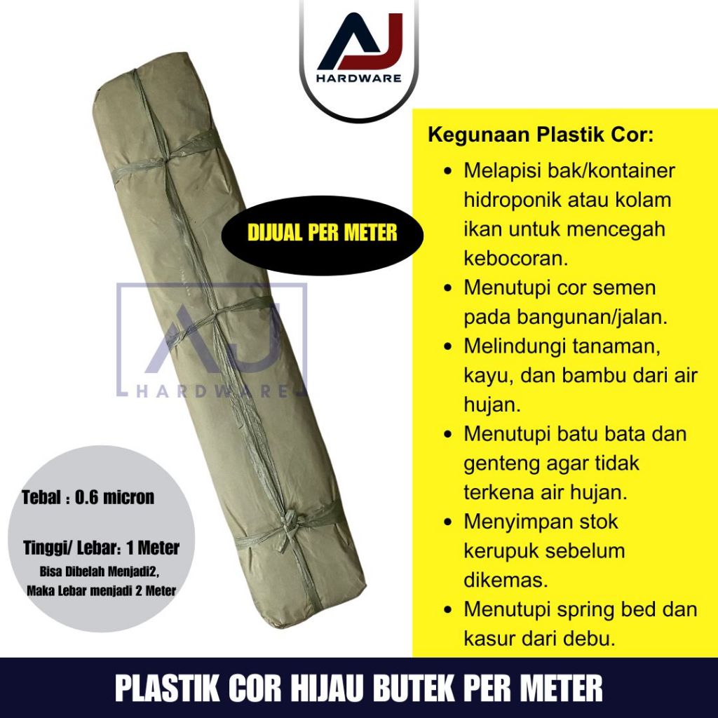 Plastik Cor Hijau Butek Per Meter Tebal Termurah Grosir Per Roll Plastik Bangunan Penutup Furniture