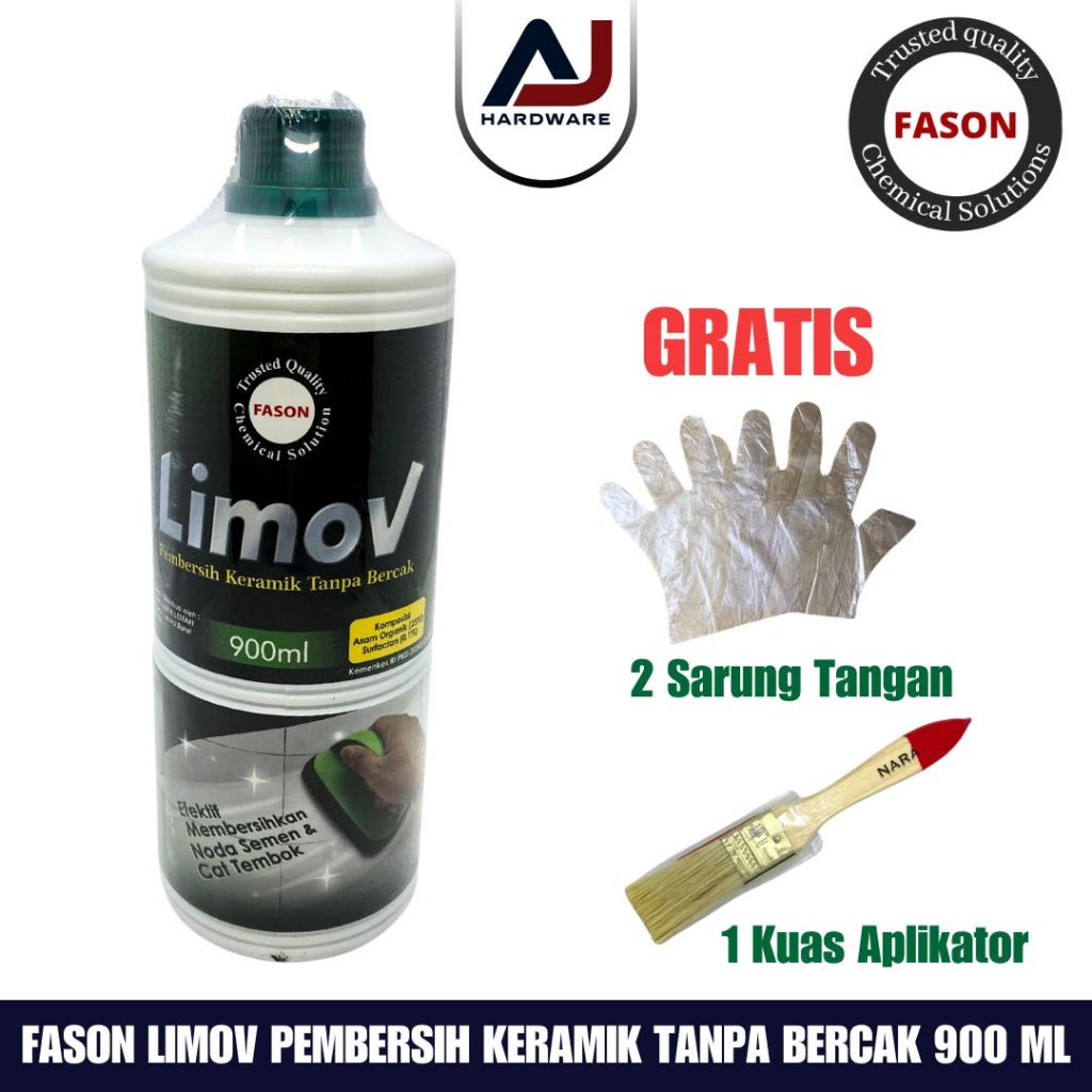 Pembersih Keramik Noda Semen dan Cat Fason Limov 900 ml Bekas Cat
