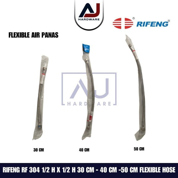Rifeng Selang Flexible Hose 30 cm Selang Flexible Air Anyam 1/2 Inch Selang Flexible Connector RF304