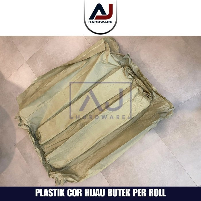 Plastik Cor Hijau Butek ± 6 7 Kilogram Tebal Termurah Grosir Per Roll Plastik Bangunan Penutup Furniture