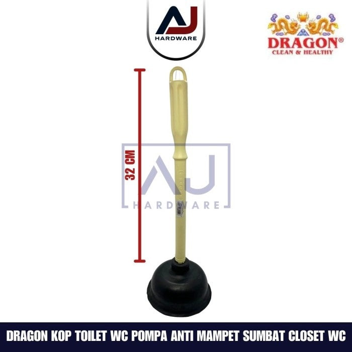 Kop Toilet WC Super Merk Dragon Pompa Anti Mampet Sumbat Closet WC Pompa Hisap