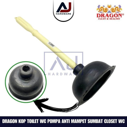 Kop Toilet WC Super Merk Dragon Pompa Anti Mampet Sumbat Closet WC Pompa Hisap